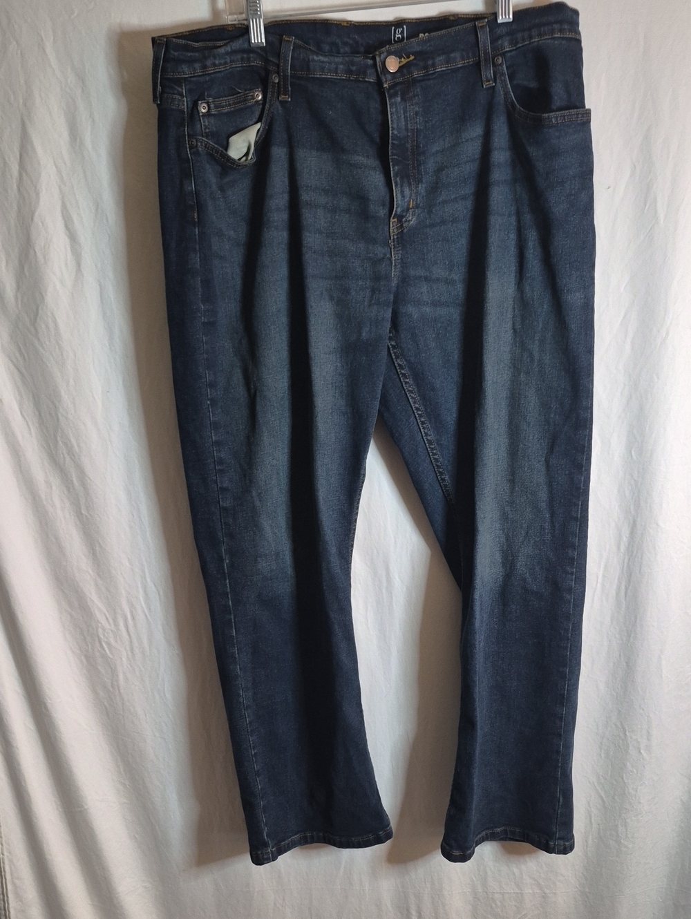 George Denim Waistband Detail with Gold Stitching